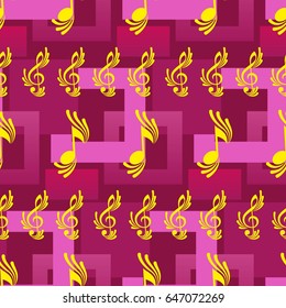 Pattern notes. Background music. Vector illustration.