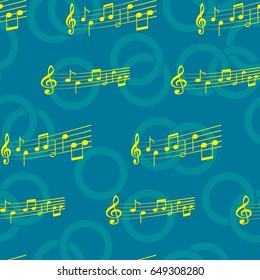 Pattern notes. Background music. Vector illustration.