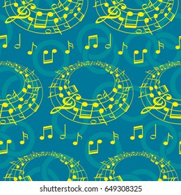 Pattern notes. Background music. Vector illustration.