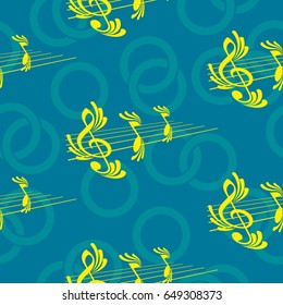 Pattern notes. Background music. Vector illustration.
