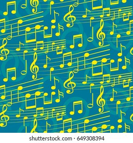 Pattern notes. Background music. Vector illustration.