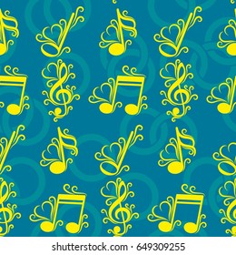 Pattern notes. Background music. Vector illustration.