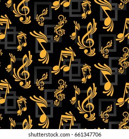 Pattern notes. Background music. Vector illustration.