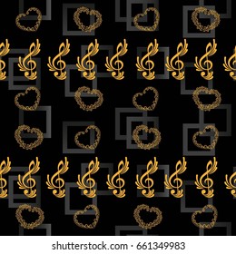 Pattern notes. Background music. Vector illustration.