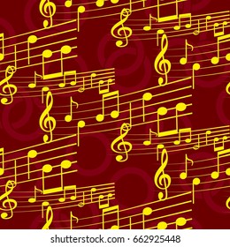 Pattern notes. Background music. Vector illustration.