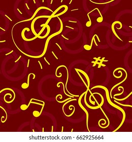 Pattern notes. Background music. Vector illustration.