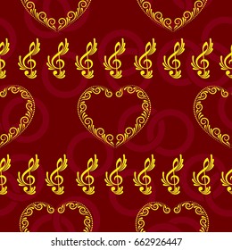 Pattern notes. Background music. Vector illustration.