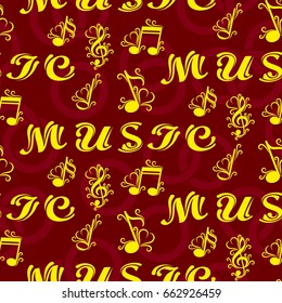 Pattern notes. Background music. Vector illustration.