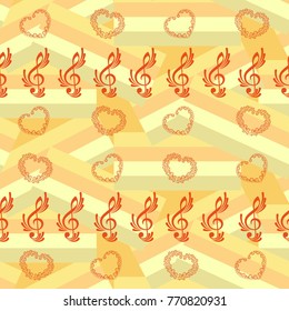 Pattern notes. Background music. Vector illustration.