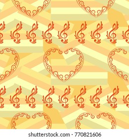 Pattern notes. Background music. Vector illustration.
