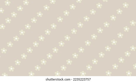patrón con flores desnudas sobre fondo beige