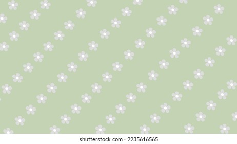patrón con flores desnudas sobre fondo verde