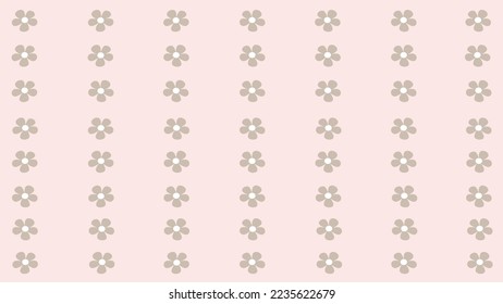Muster mit nackten Blumen auf rosafarbenem Hintergrund