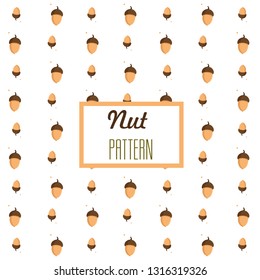 pattern of nut. Suitable for fabric design, covers, gift wrap. Vector