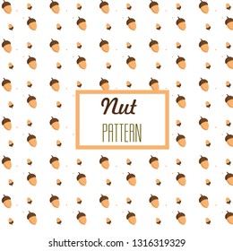 pattern of nut. Suitable for fabric design, covers, gift wrap. Vector