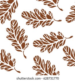 pattern of oak leaves