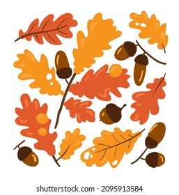 pattern of oak leaves and acorns