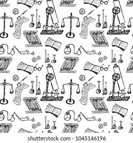 pattern of the objects of scientist laboratory