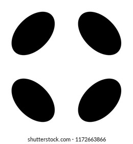 pattern with oblique black ellipse. Fibonacci ratio Width : Height 233 : 144 (golden number)
