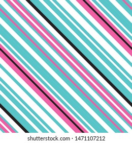 Pattern with oblique color stripes. Modern geometric background.Vector seamless pattern.