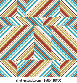 pattern with oblique colored bands