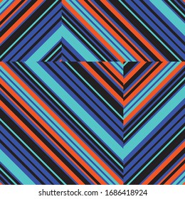 pattern with oblique colored bands
