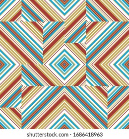 pattern with oblique colored bands