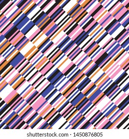 Pattern with oblique colored stripes. Vector parallel slanting.