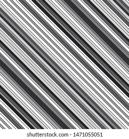Pattern with oblique gray stripes and outline. Modern geometric background.Vector seamless pattern.
