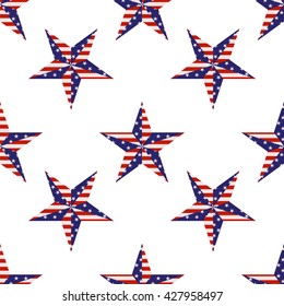 pattern of_star with american flag.