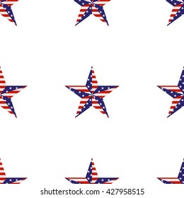 pattern of_star with american flag.