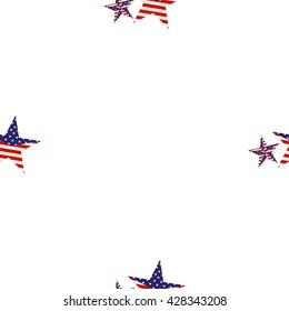 pattern of_star with american flag.