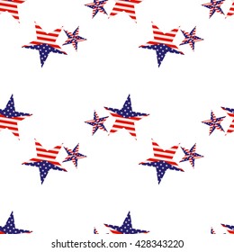 pattern of_star with american flag.