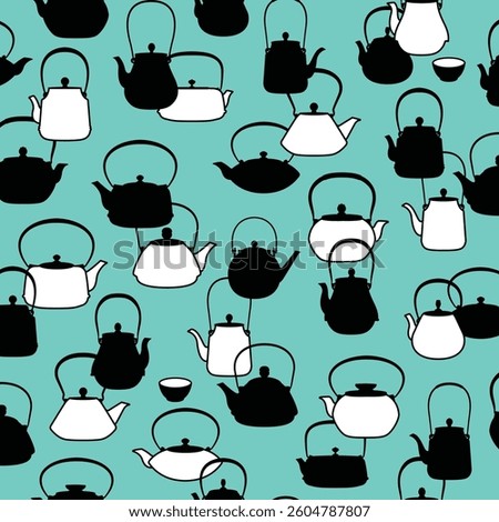Pattern of an old-fashioned Japanese kettle,