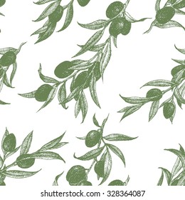 pattern olive branch Festival in Spain olives, olive oil, graphic vector illustration of olives