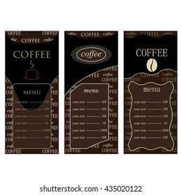 Pattern on coffee background with texture green