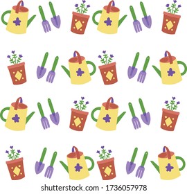 Pattern on a garden theme. Suitable for textiles, wrapping paper