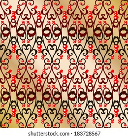 Pattern on gradient background. Vector illustration.