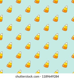 Pattern on a Halloween holiday. Seamless vector background with many scary items!