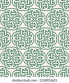 Сeltic pattern on light background. Texture. Ornament. Four-leaf clover.