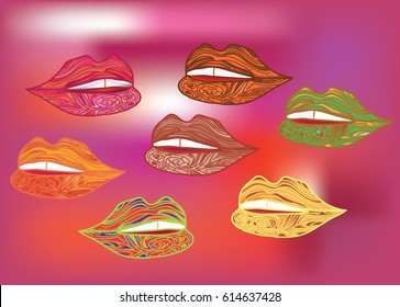 pattern on the lips