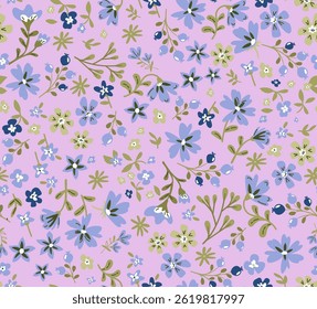padrão em um fundo pastel com flores selvagens de diferentes tamanhos arte para tatuagem, tecidos, lembranças, embalagem, cartões de saudação e scrapbooking