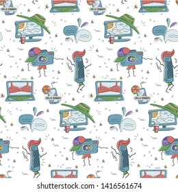 Pattern on a summer theme. Technique and gadgets rest.