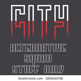 Pattern on the theme of alternative squad stuff.