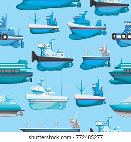 Pattern on the theme of sea ships