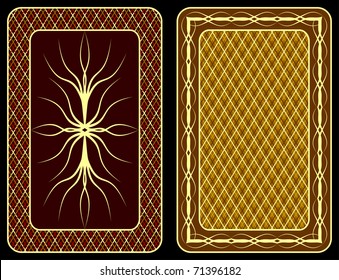 Pattern on an underside of Playing Cards. 