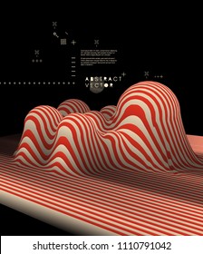 Pattern with optical illusion. Abstract background. Vector illustration. 