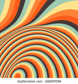 Pattern with optical illusion. Abstract background. Optical art. 3d vector illustration.