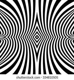 Pattern With Optical Illusion. Abstract Background. Optical Art. 3d Vector Illustration.