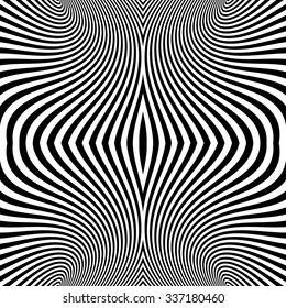 Pattern With Optical Illusion. Abstract Background. Optical Art. 3d Vector Illustration.
